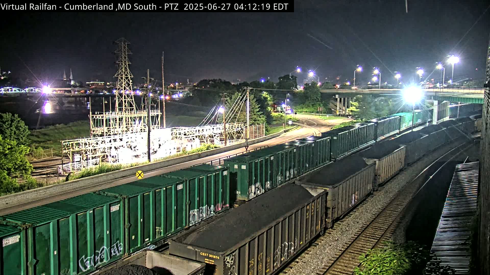 Cumberland City & , Cumberland Train Town  Live Cam - Cumberland, Allegany, Maryland, USA 