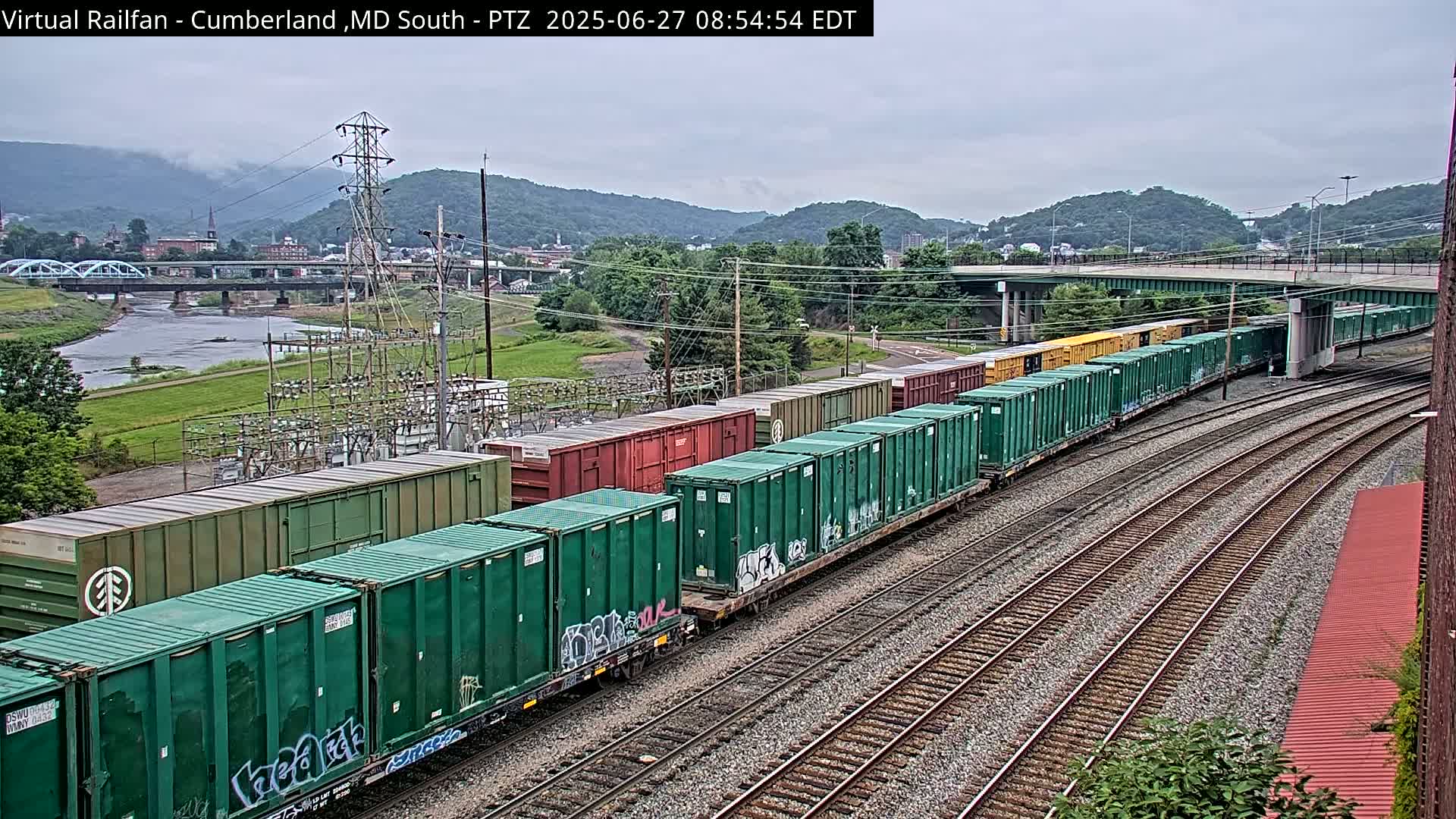 Cumberland City & , Cumberland Train Town  Live Cam - Cumberland, Allegany, Maryland, USA 