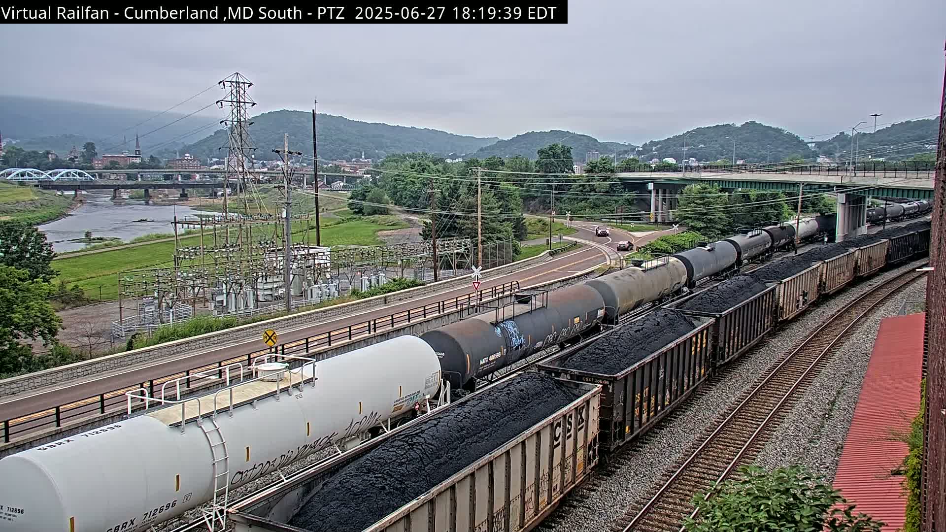 Cumberland City & , Cumberland Train Town  Live Cam - Cumberland, Allegany, Maryland, USA 