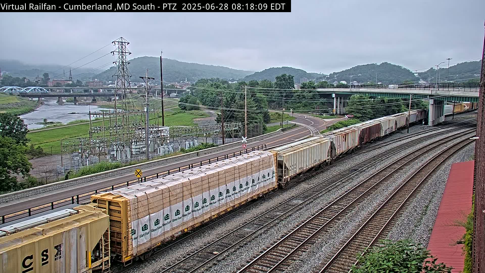 Cumberland City & , Cumberland Train Town  Live Cam - Cumberland, Allegany, Maryland, USA 