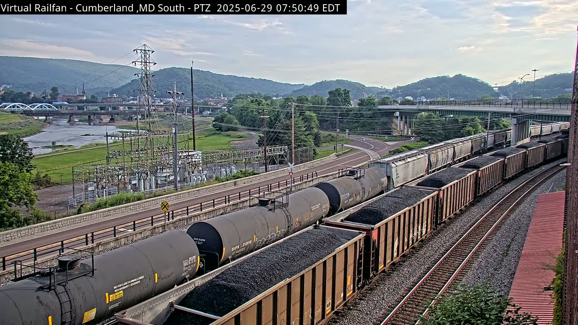 Cumberland City & , Cumberland Train Town  Live Cam - Cumberland, Allegany, Maryland, USA 