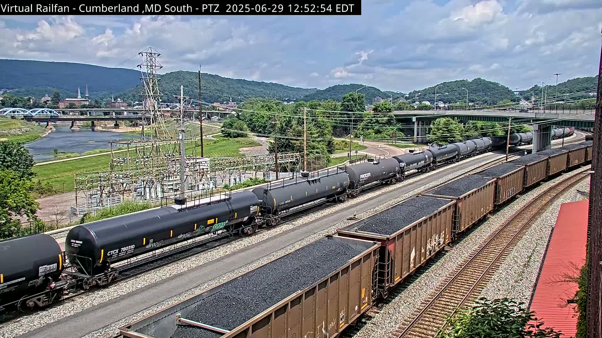 Cumberland City & , Cumberland Train Town  Live Cam - Cumberland, Allegany, Maryland, USA 