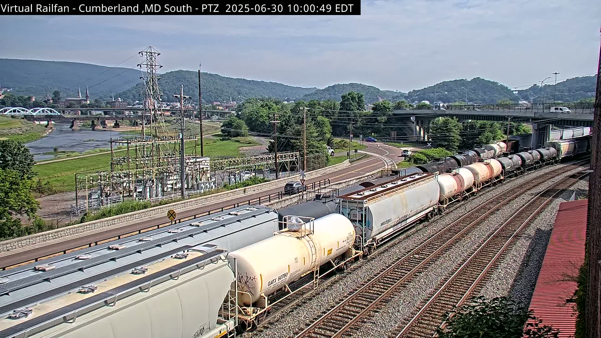 Cumberland City & , Cumberland Train Town  Live Cam - Cumberland, Allegany, Maryland, USA 