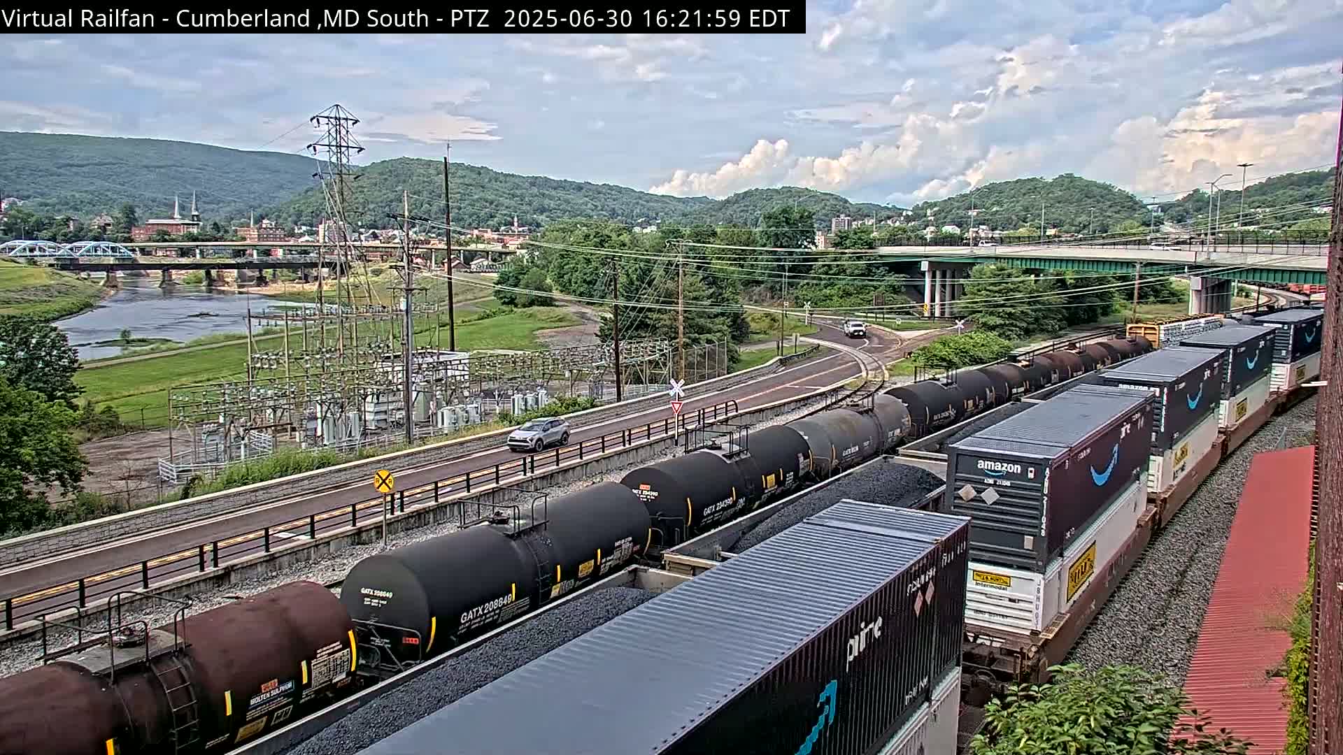 Cumberland City & , Cumberland Train Town  Live Cam - Cumberland, Allegany, Maryland, USA 