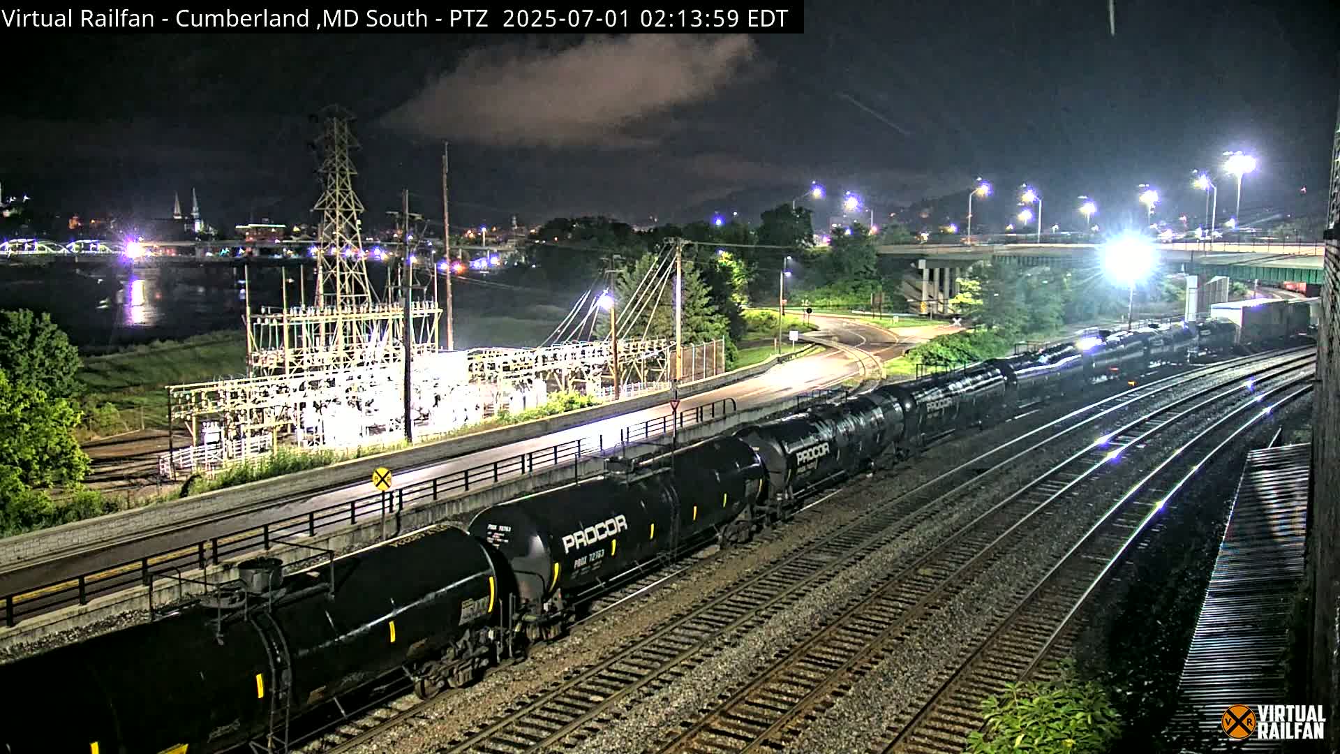 Cumberland City & , Cumberland Train Town  Live Cam - Cumberland, Allegany, Maryland, USA 