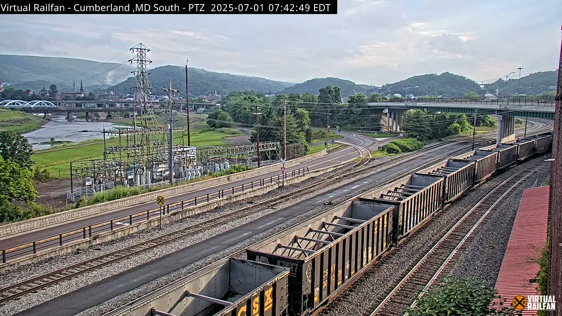 Cumberland City & , Cumberland Train Town  Live Cam - Cumberland, Allegany, Maryland, USA 