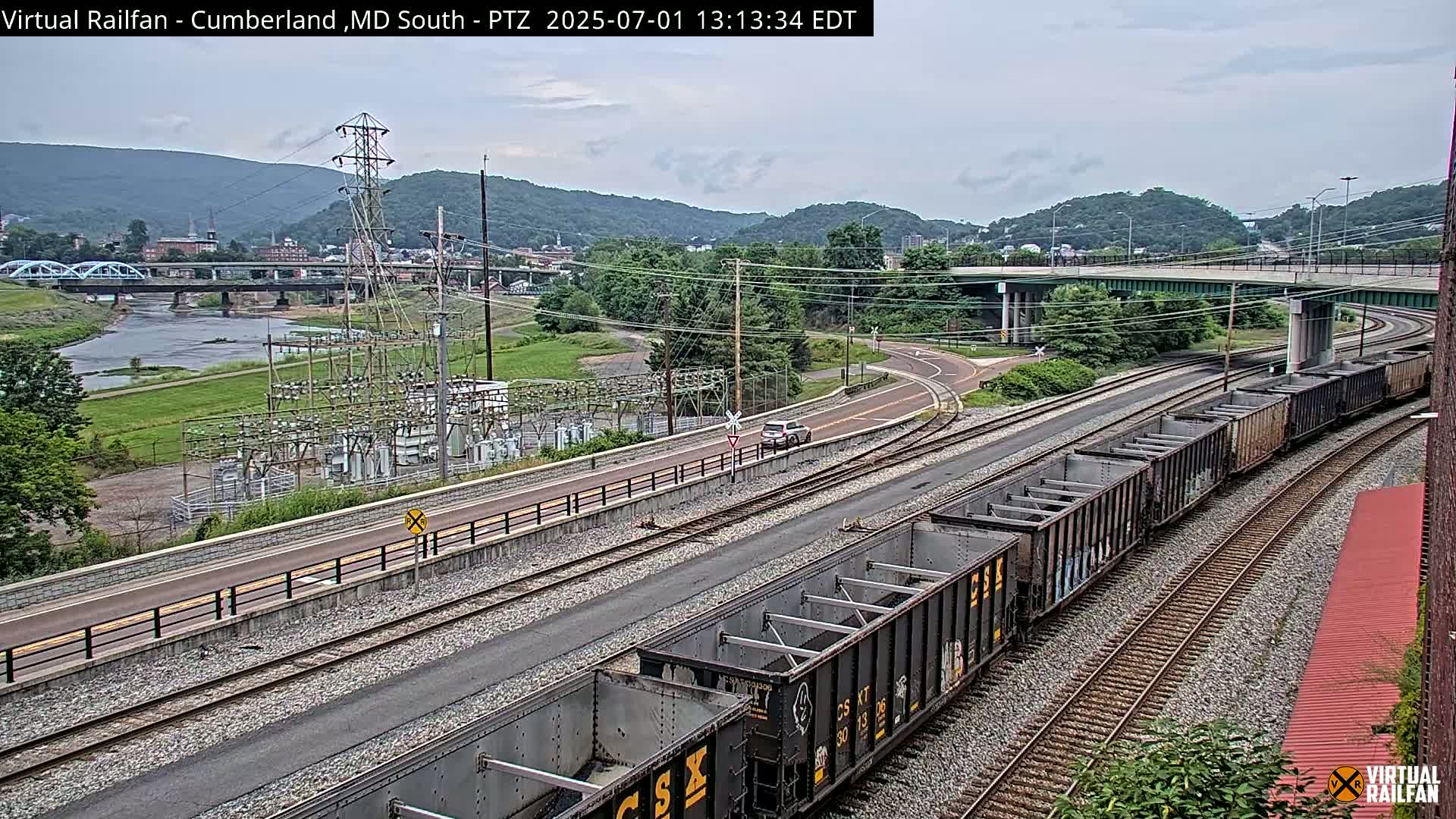Cumberland City & , Cumberland Train Town  Live Cam - Cumberland, Allegany, Maryland, USA 