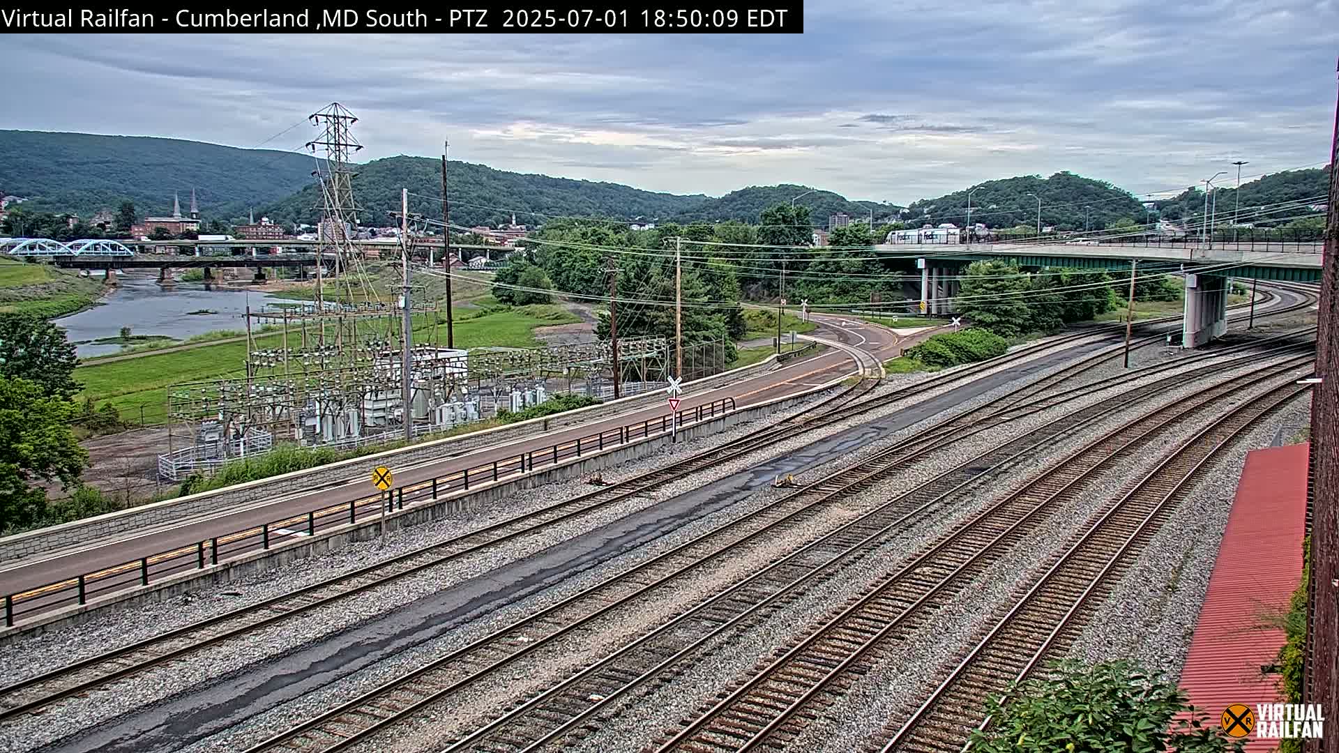 Cumberland City & , Cumberland Train Town  Live Cam - Cumberland, Allegany, Maryland, USA 