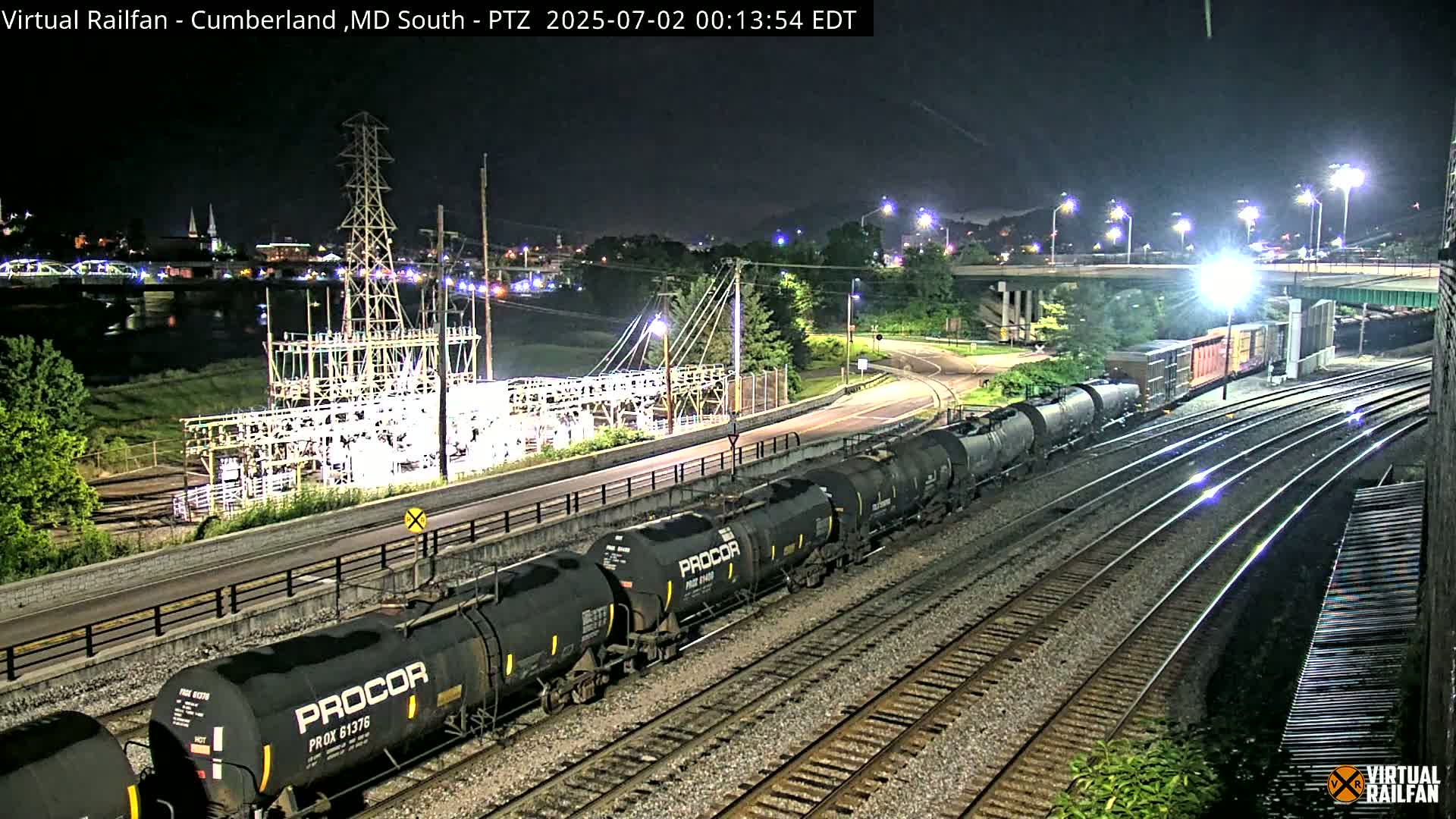 Cumberland City & , Cumberland Train Town  Live Cam - Cumberland, Allegany, Maryland, USA 