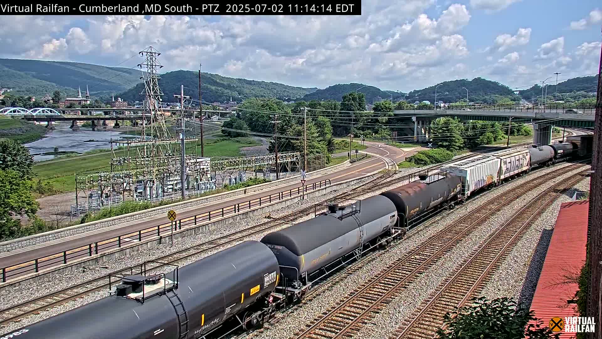 Cumberland City & , Cumberland Train Town  Live Cam - Cumberland, Allegany, Maryland, USA 