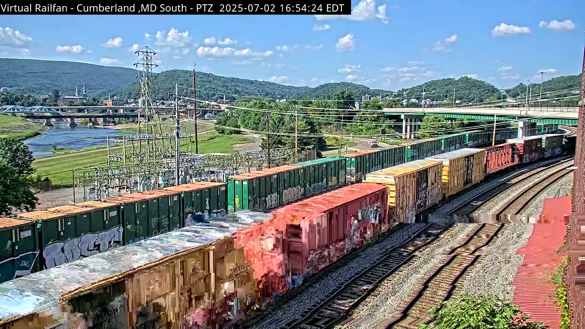 Cumberland City & , Cumberland Train Town  Live Cam - Cumberland, Allegany, Maryland, USA 