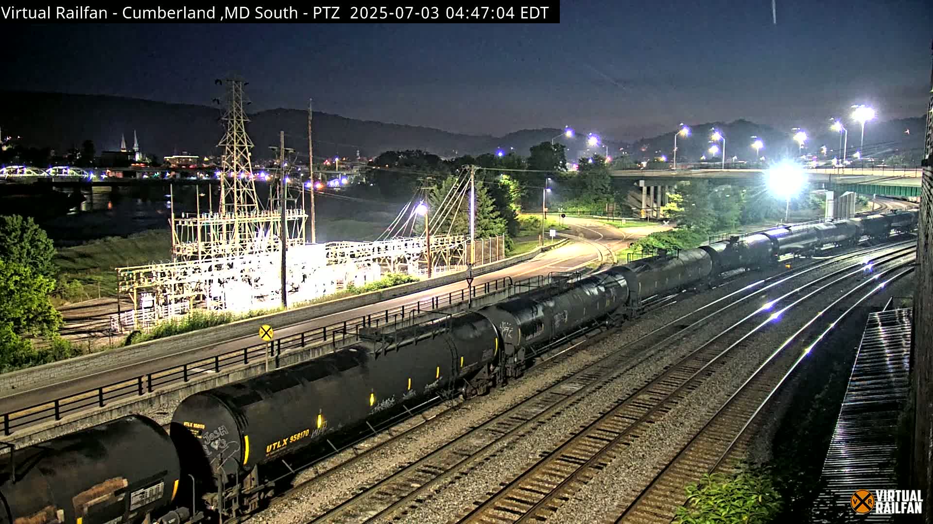 Cumberland City & , Cumberland Train Town  Live Cam - Cumberland, Allegany, Maryland, USA 