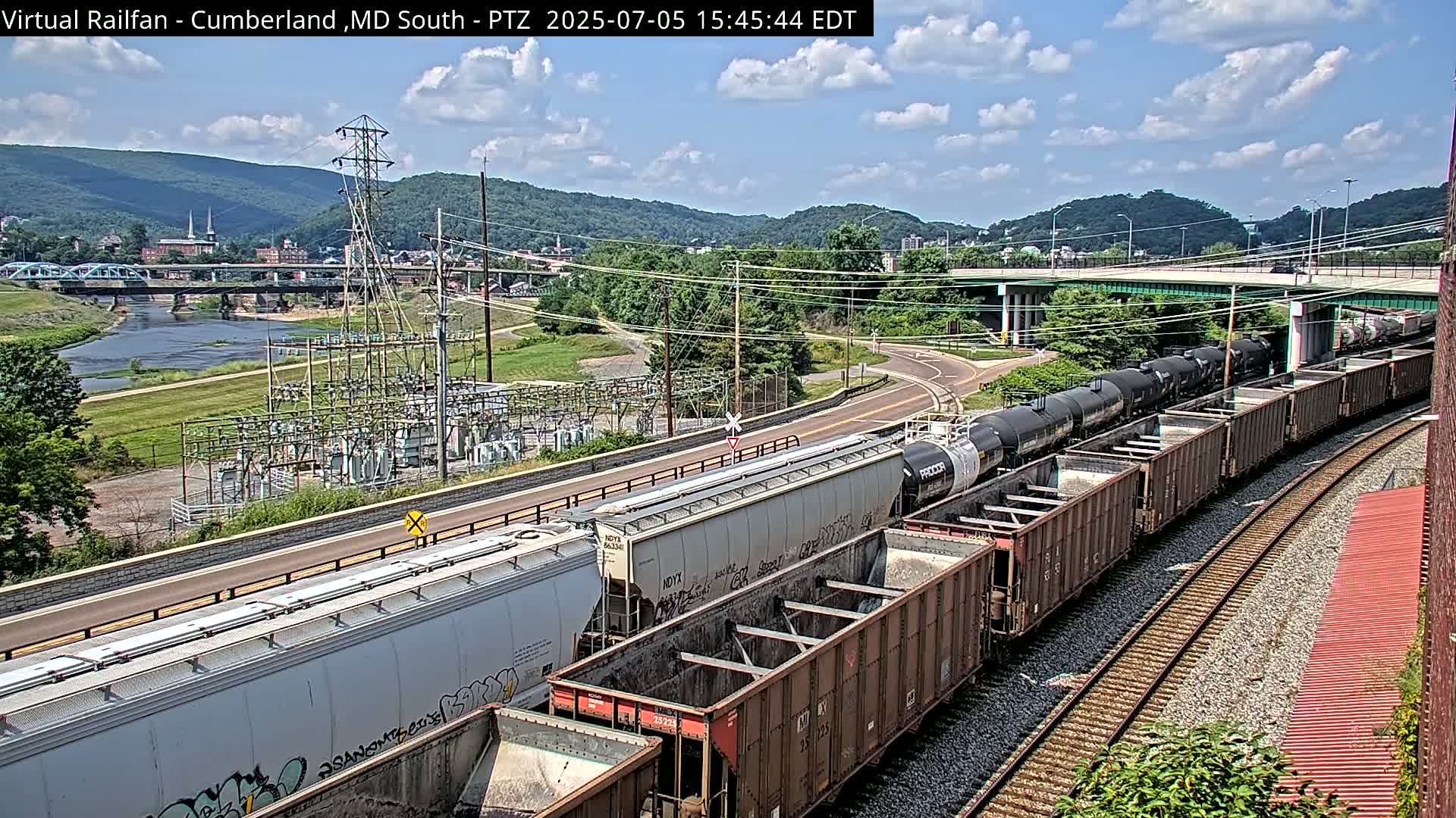 Cumberland City & , Cumberland Train Town  Live Cam - Cumberland, Allegany, Maryland, USA 