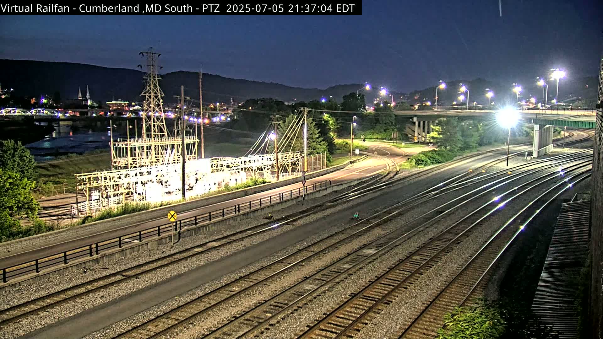 Cumberland City & , Cumberland Train Town  Live Cam - Cumberland, Allegany, Maryland, USA 