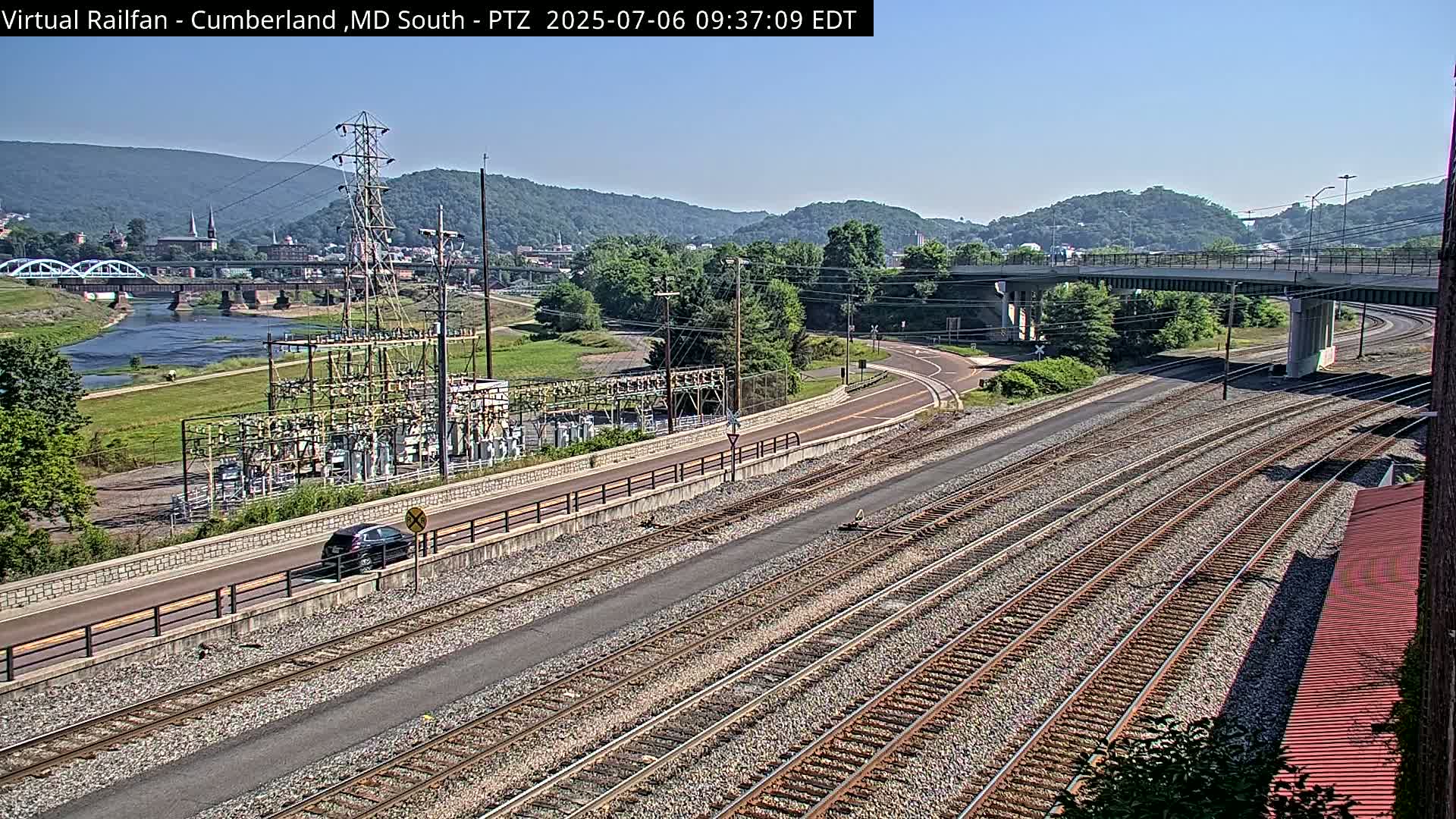 Cumberland City & , Cumberland Train Town  Live Cam - Cumberland, Allegany, Maryland, USA 