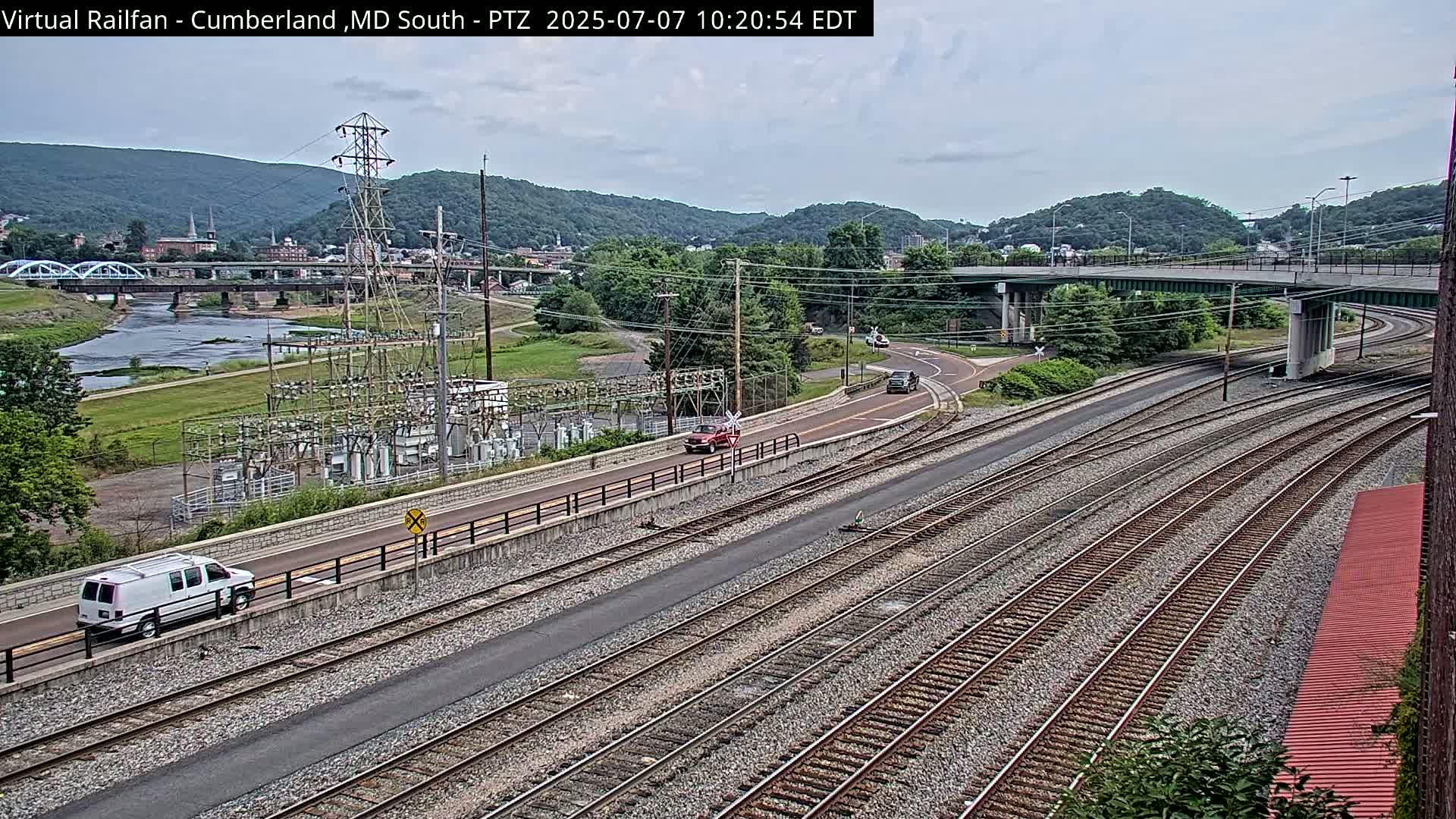 Cumberland City & , Cumberland Train Town  Live Cam - Cumberland, Allegany, Maryland, USA 