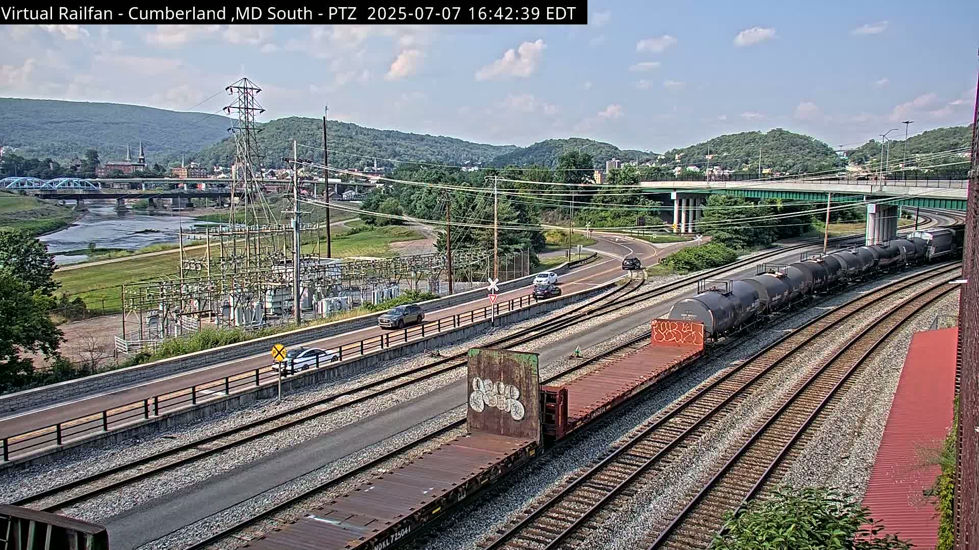 Cumberland City & , Cumberland Train Town  Live Cam - Cumberland, Allegany, Maryland, USA 