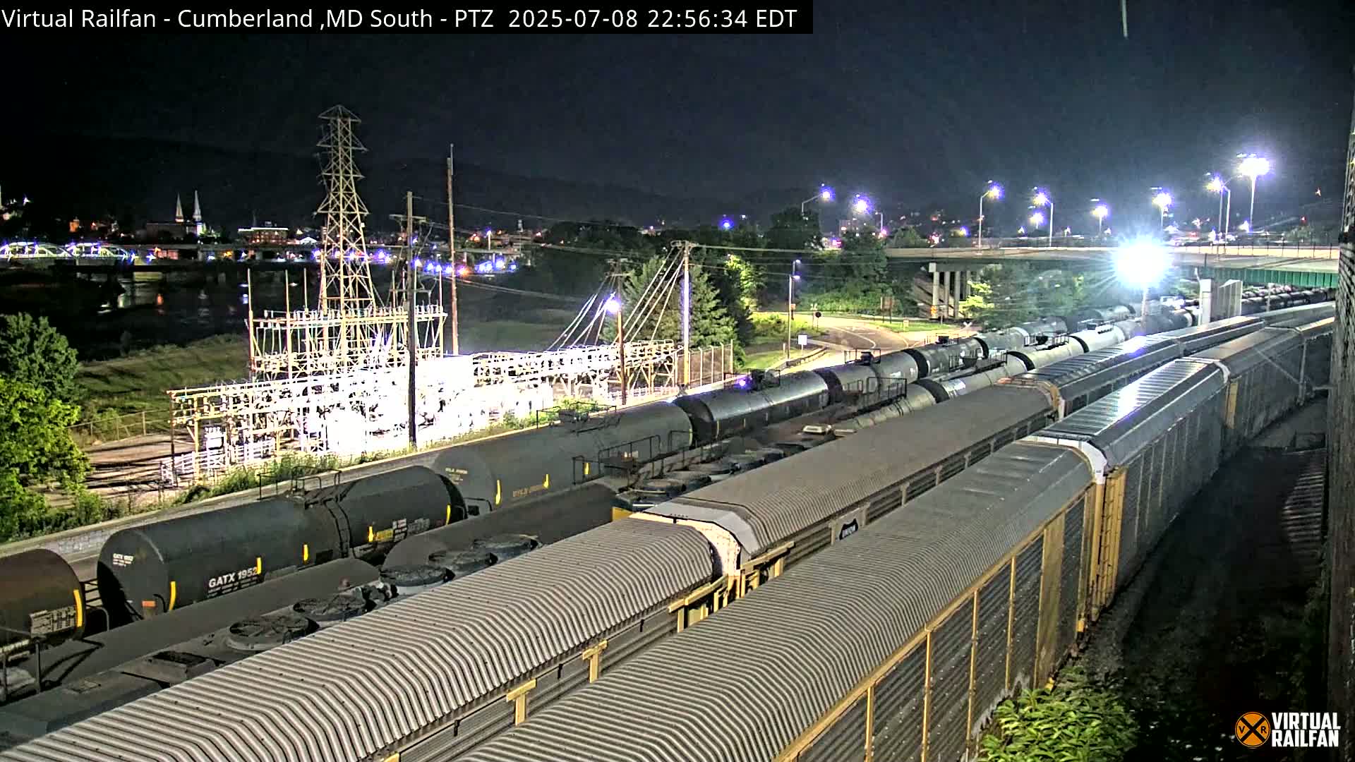 Cumberland City & , Cumberland Train Town  Live Cam - Cumberland, Allegany, Maryland, USA 