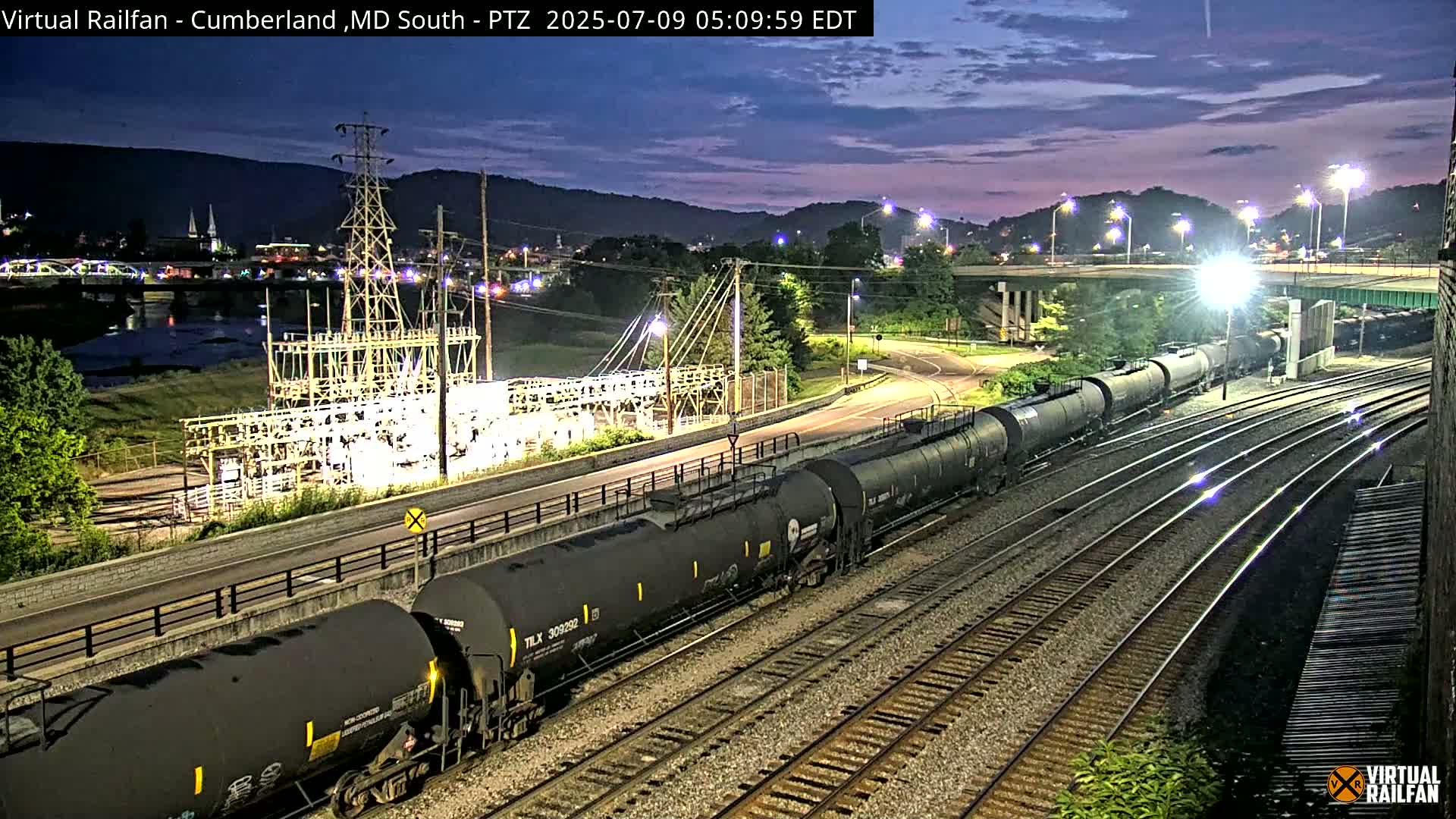 Cumberland City & , Cumberland Train Town  Live Cam - Cumberland, Allegany, Maryland, USA 