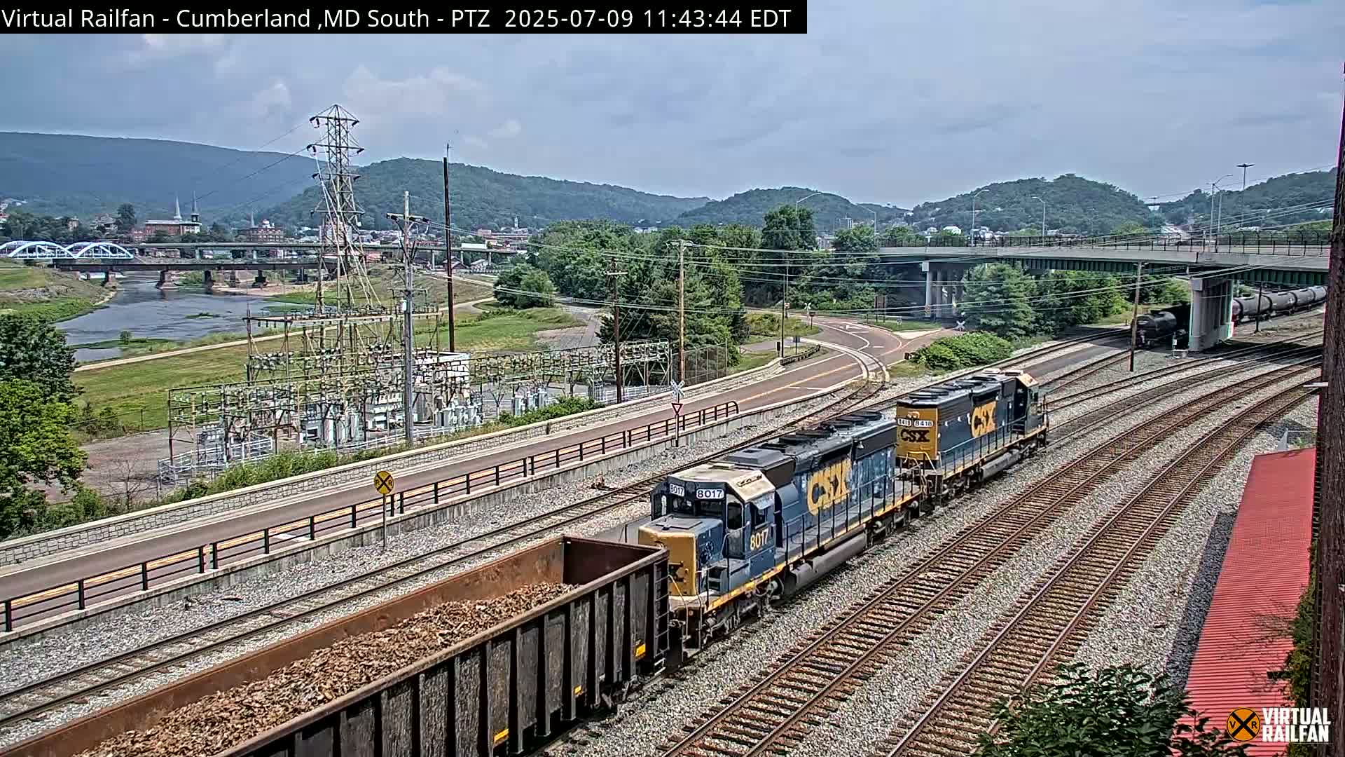 Cumberland City & , Cumberland Train Town  Live Cam - Cumberland, Allegany, Maryland, USA 