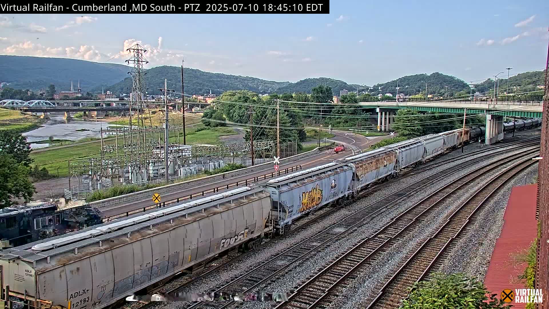 Cumberland City & , Cumberland Train Town  Live Cam - Cumberland, Allegany, Maryland, USA 