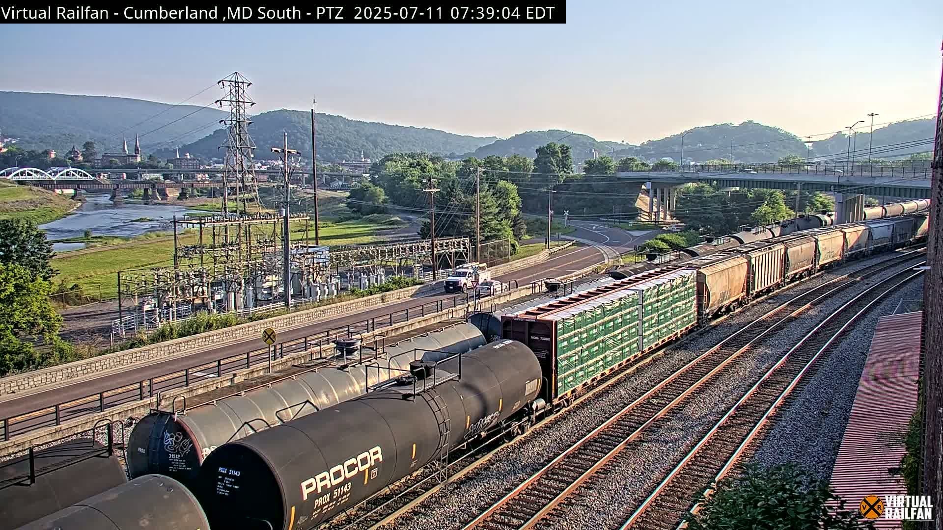 Cumberland City & , Cumberland Train Town  Live Cam - Cumberland, Allegany, Maryland, USA 