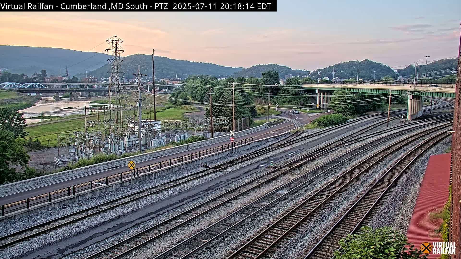 Cumberland City & , Cumberland Train Town  Live Cam - Cumberland, Allegany, Maryland, USA 