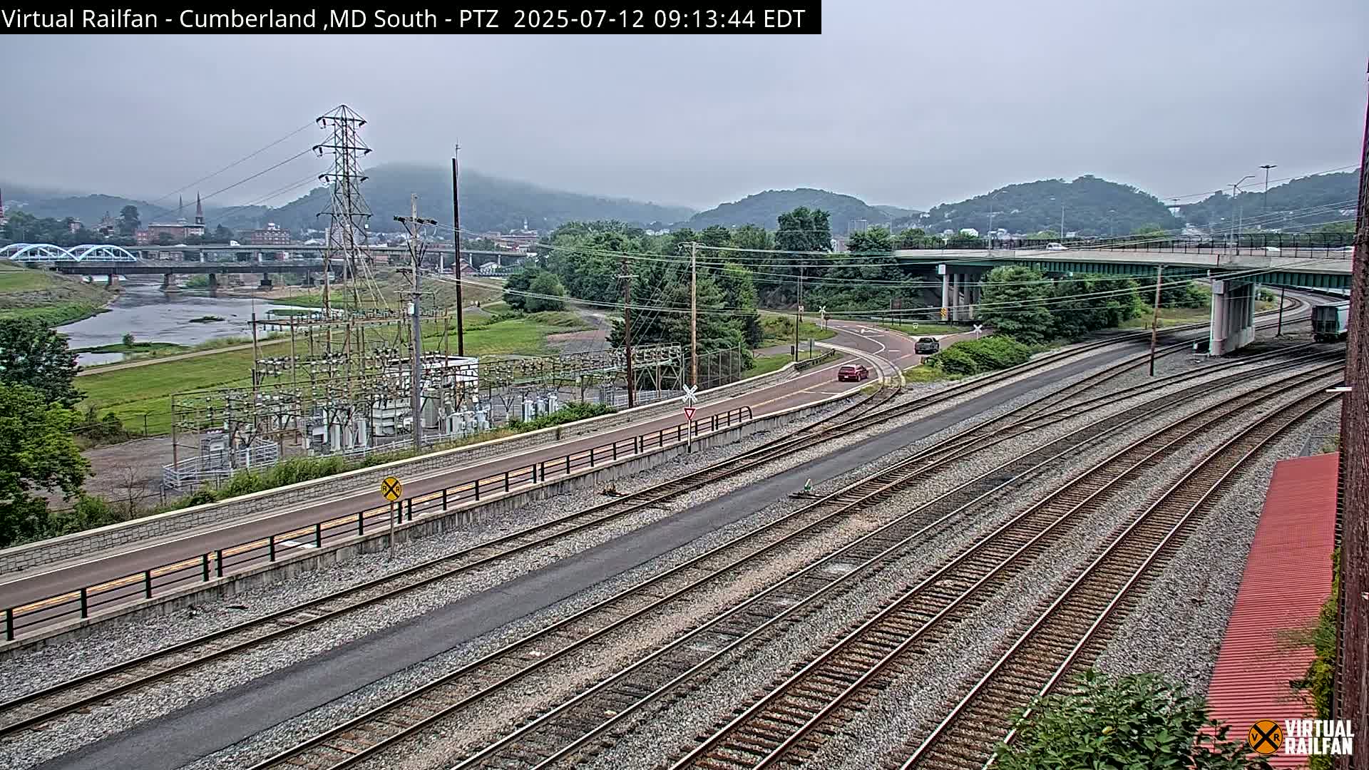 Cumberland City & , Cumberland Train Town  Live Cam - Cumberland, Allegany, Maryland, USA 