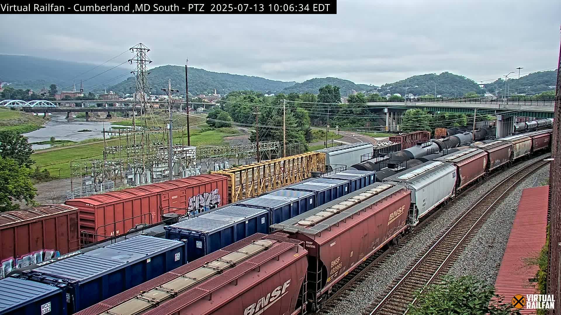 Cumberland City & , Cumberland Train Town  Live Cam - Cumberland, Allegany, Maryland, USA 