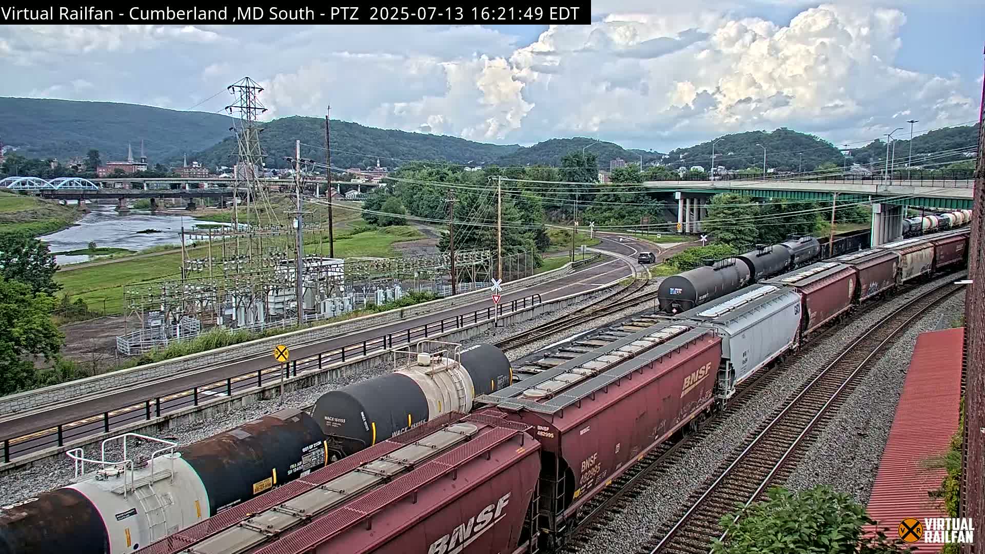 Cumberland City & , Cumberland Train Town  Live Cam - Cumberland, Allegany, Maryland, USA 