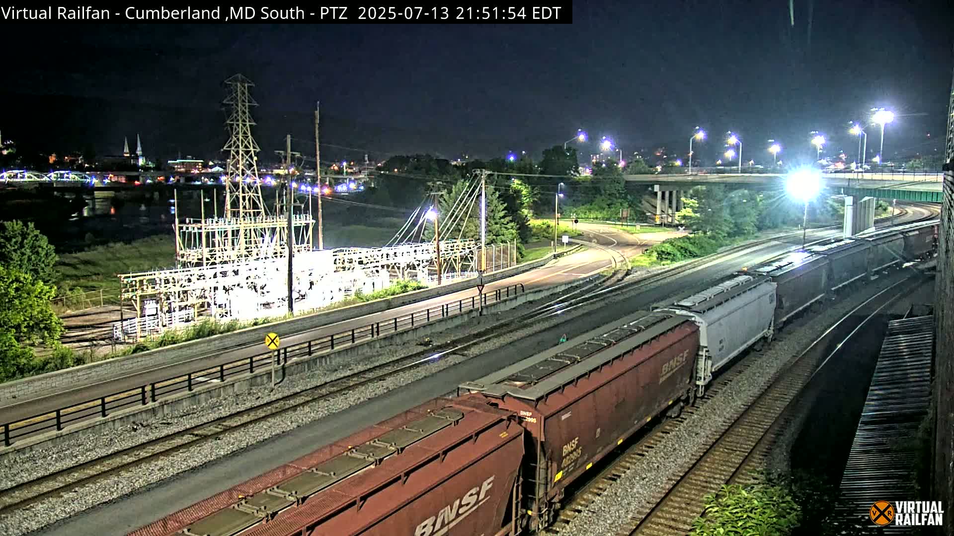 Cumberland City & , Cumberland Train Town  Live Cam - Cumberland, Allegany, Maryland, USA 