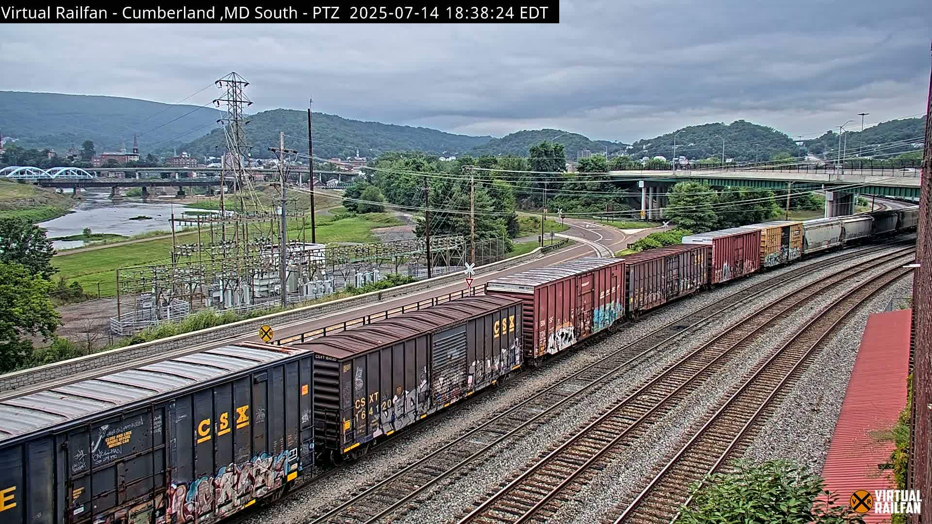Cumberland City & , Cumberland Train Town  Live Cam - Cumberland, Allegany, Maryland, USA 