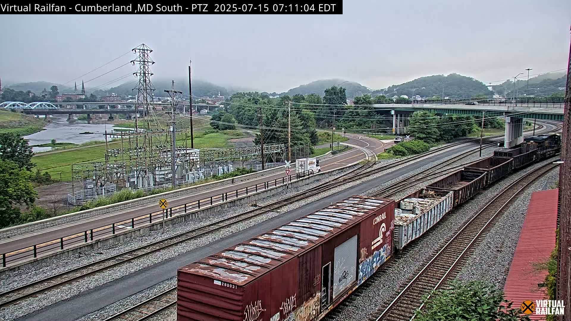 Cumberland City & , Cumberland Train Town  Live Cam - Cumberland, Allegany, Maryland, USA 