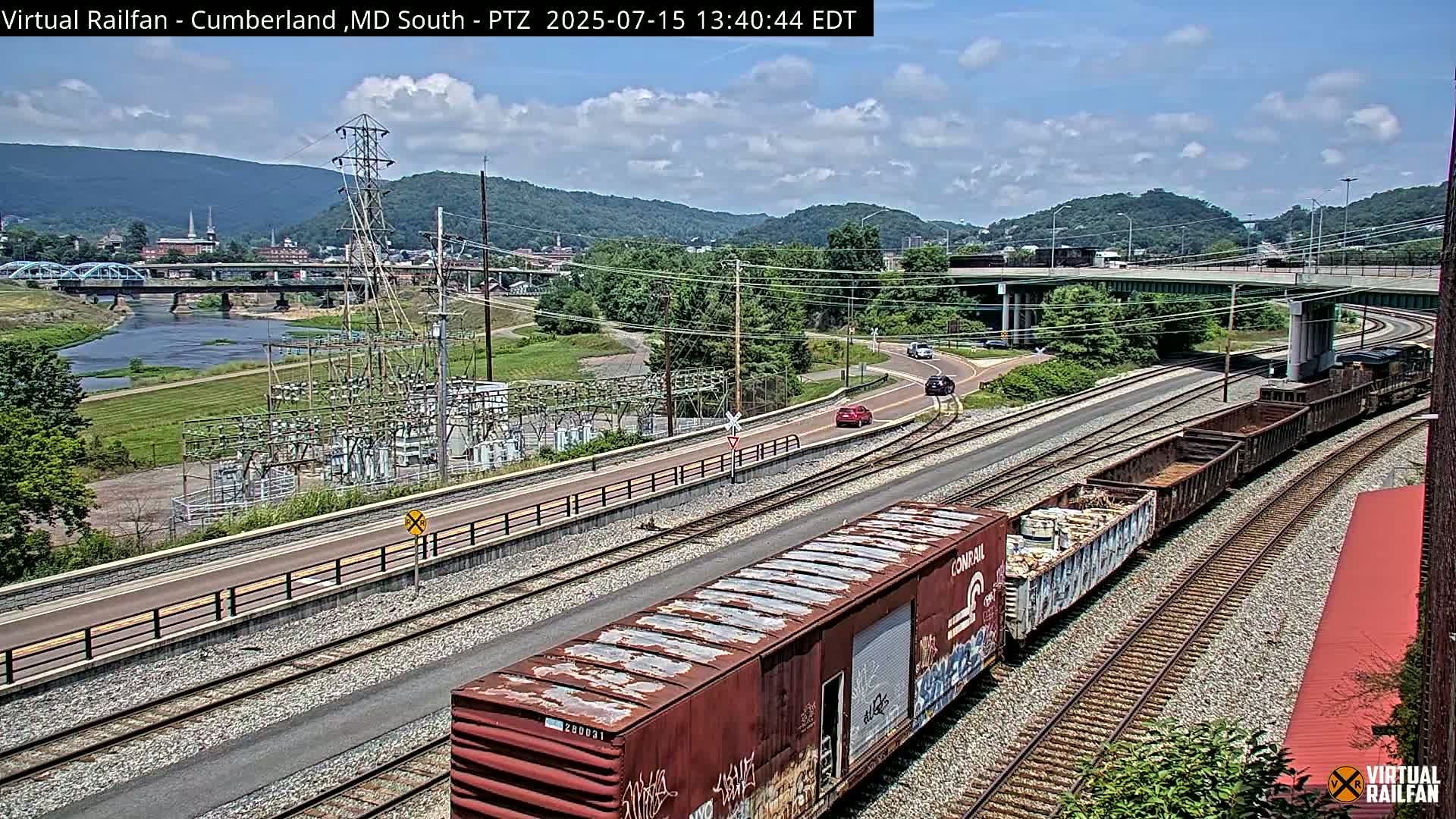 Cumberland City & , Cumberland Train Town  Live Cam - Cumberland, Allegany, Maryland, USA 