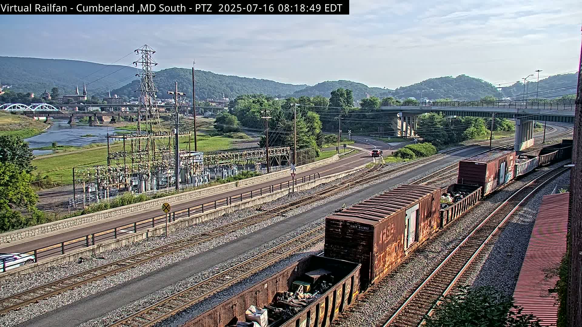 Cumberland City & , Cumberland Train Town  Live Cam - Cumberland, Allegany, Maryland, USA 