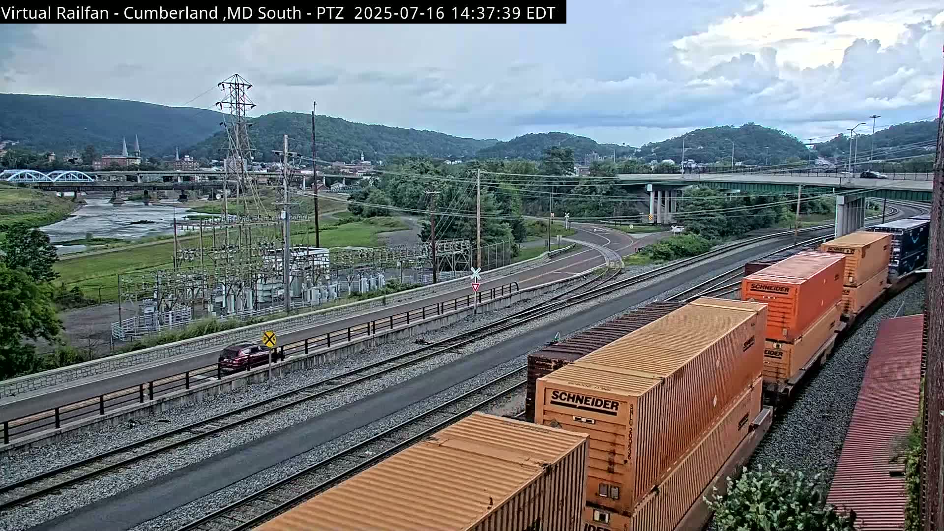 Cumberland City & , Cumberland Train Town  Live Cam - Cumberland, Allegany, Maryland, USA 