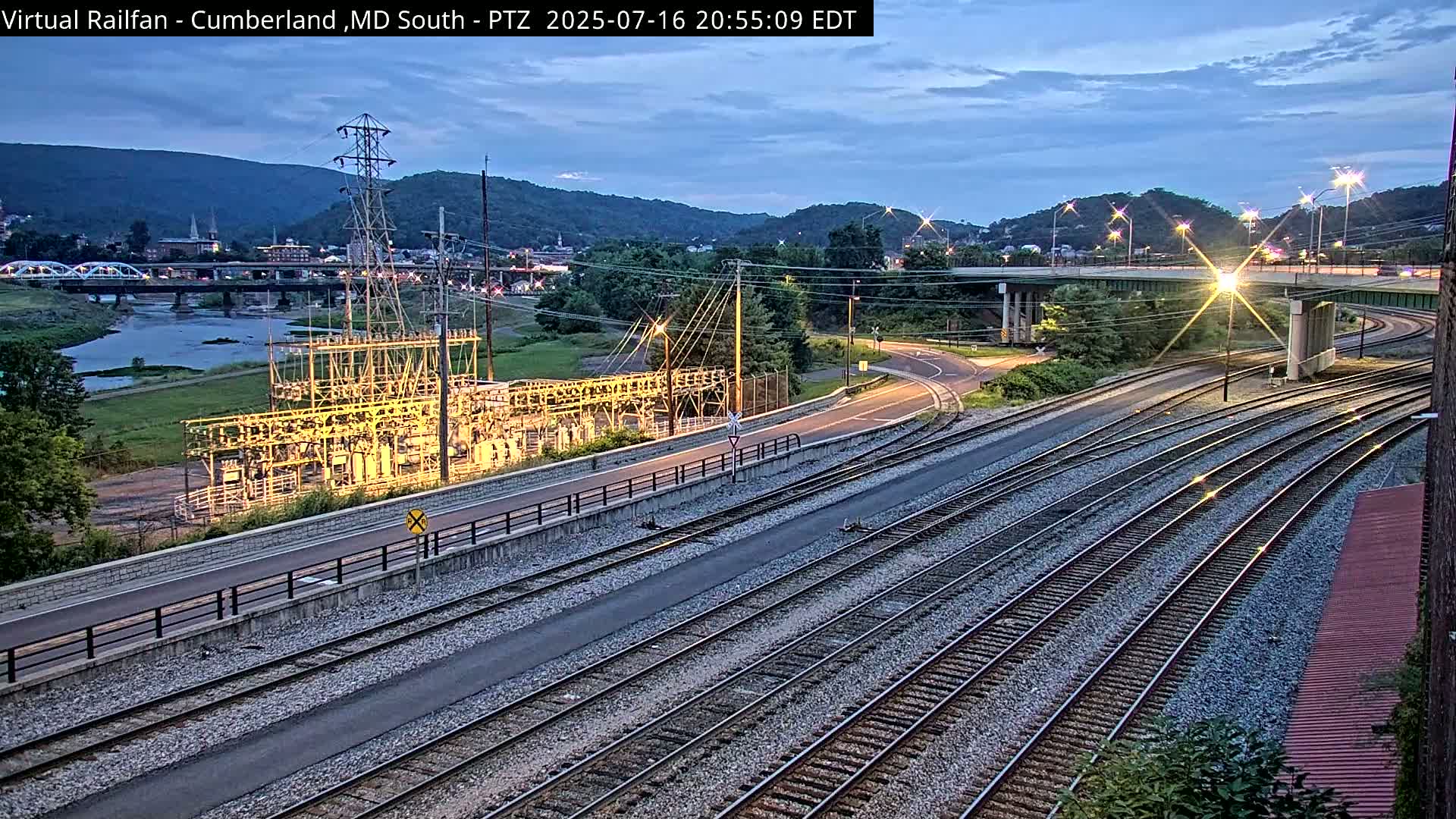 Cumberland City & , Cumberland Train Town  Live Cam - Cumberland, Allegany, Maryland, USA 