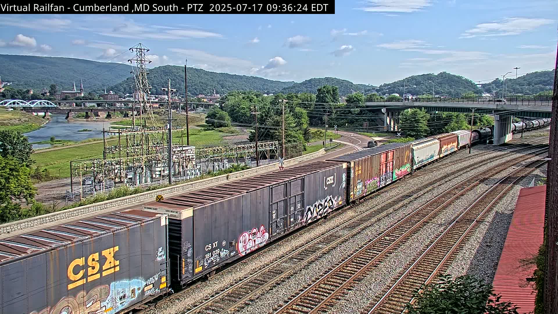 Cumberland City & , Cumberland Train Town  Live Cam - Cumberland, Allegany, Maryland, USA 