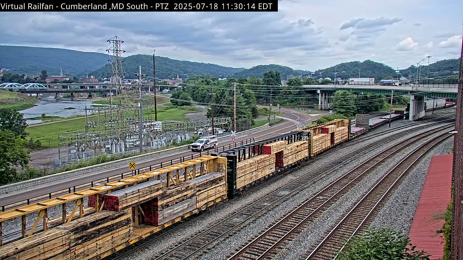 Cumberland City & , Cumberland Train Town  Live Cam - Cumberland, Allegany, Maryland, USA 