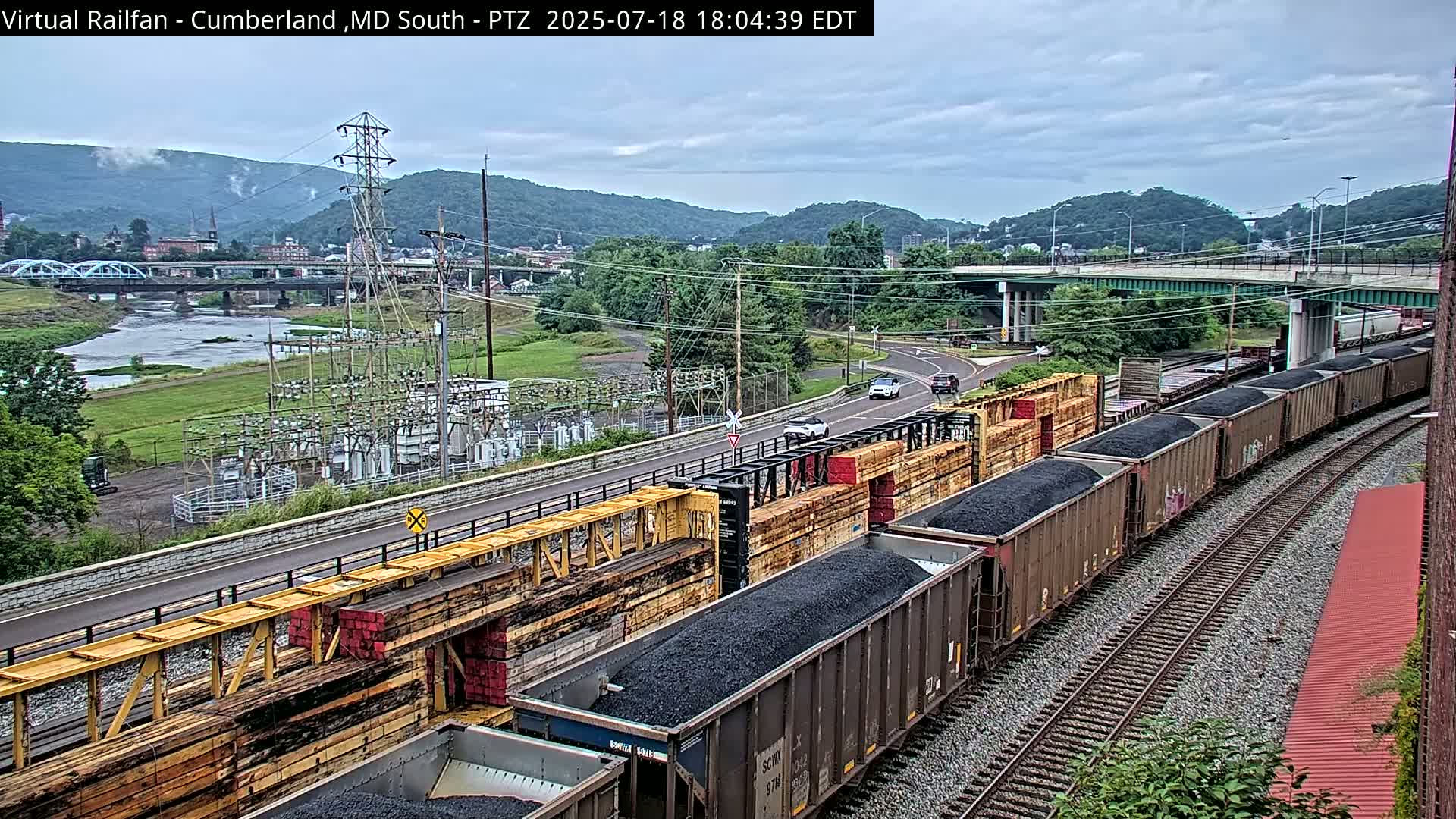 Cumberland City & , Cumberland Train Town  Live Cam - Cumberland, Allegany, Maryland, USA 