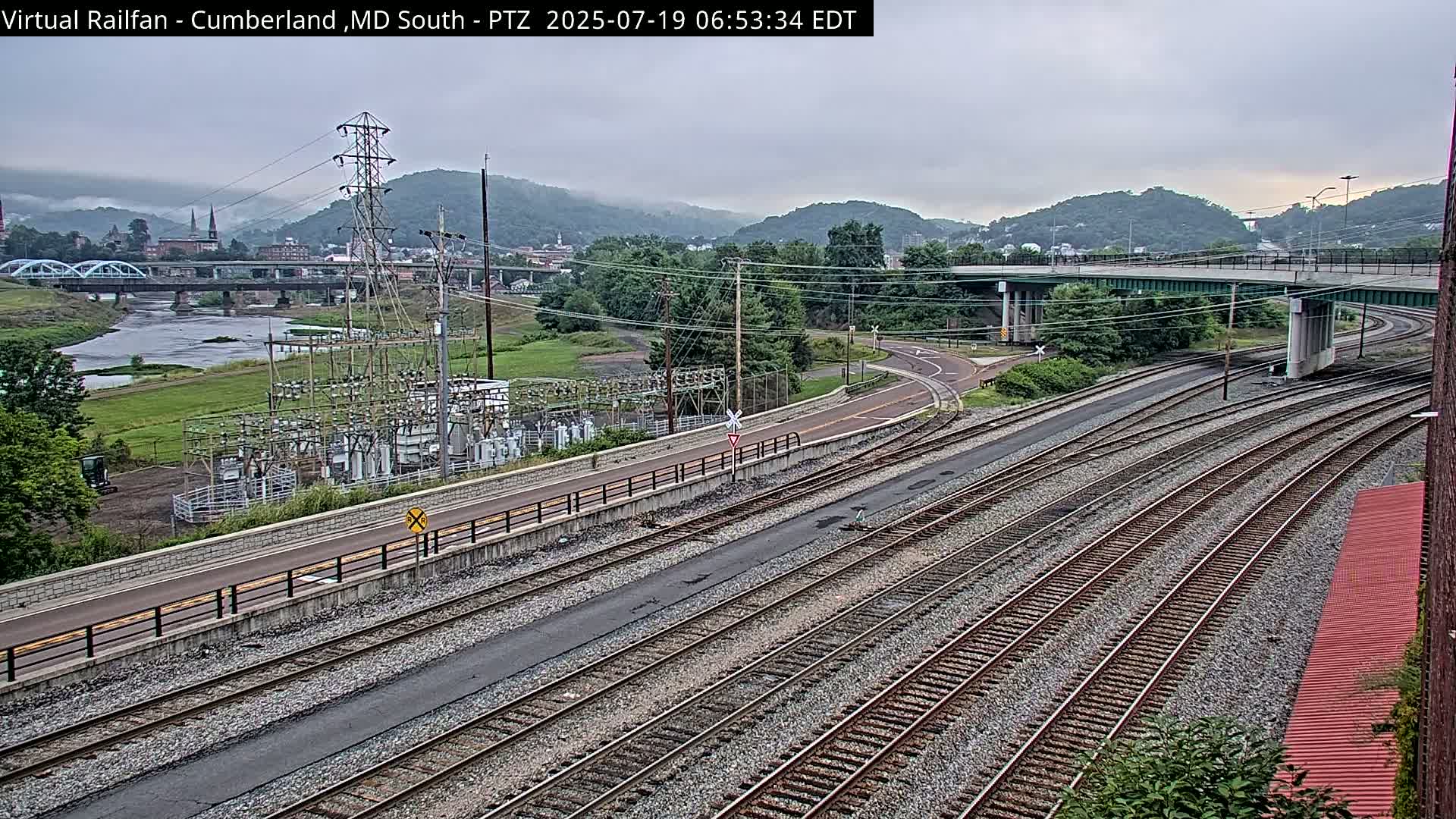 Cumberland City & , Cumberland Train Town  Live Cam - Cumberland, Allegany, Maryland, USA 