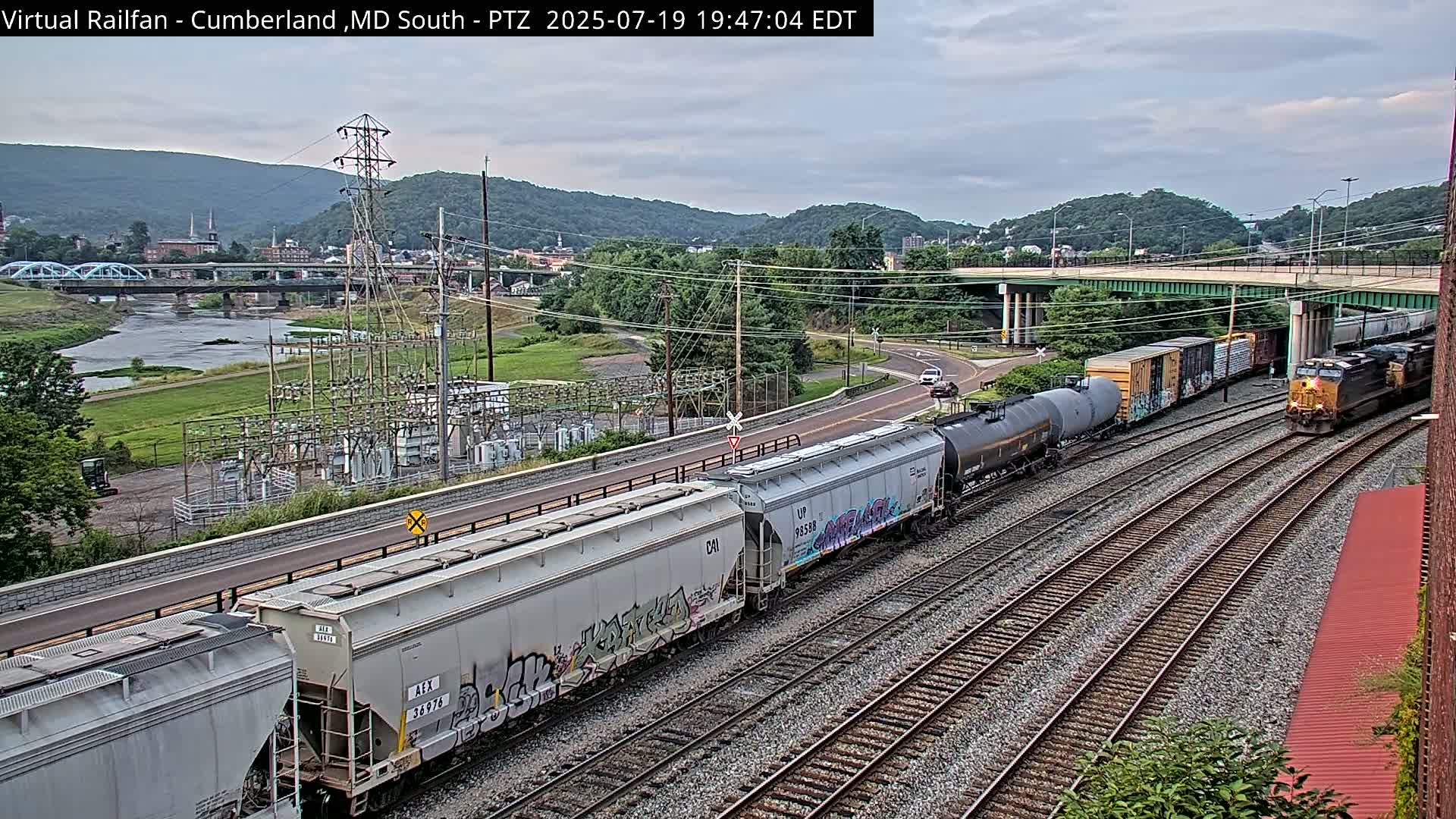 Cumberland City & , Cumberland Train Town  Live Cam - Cumberland, Allegany, Maryland, USA 