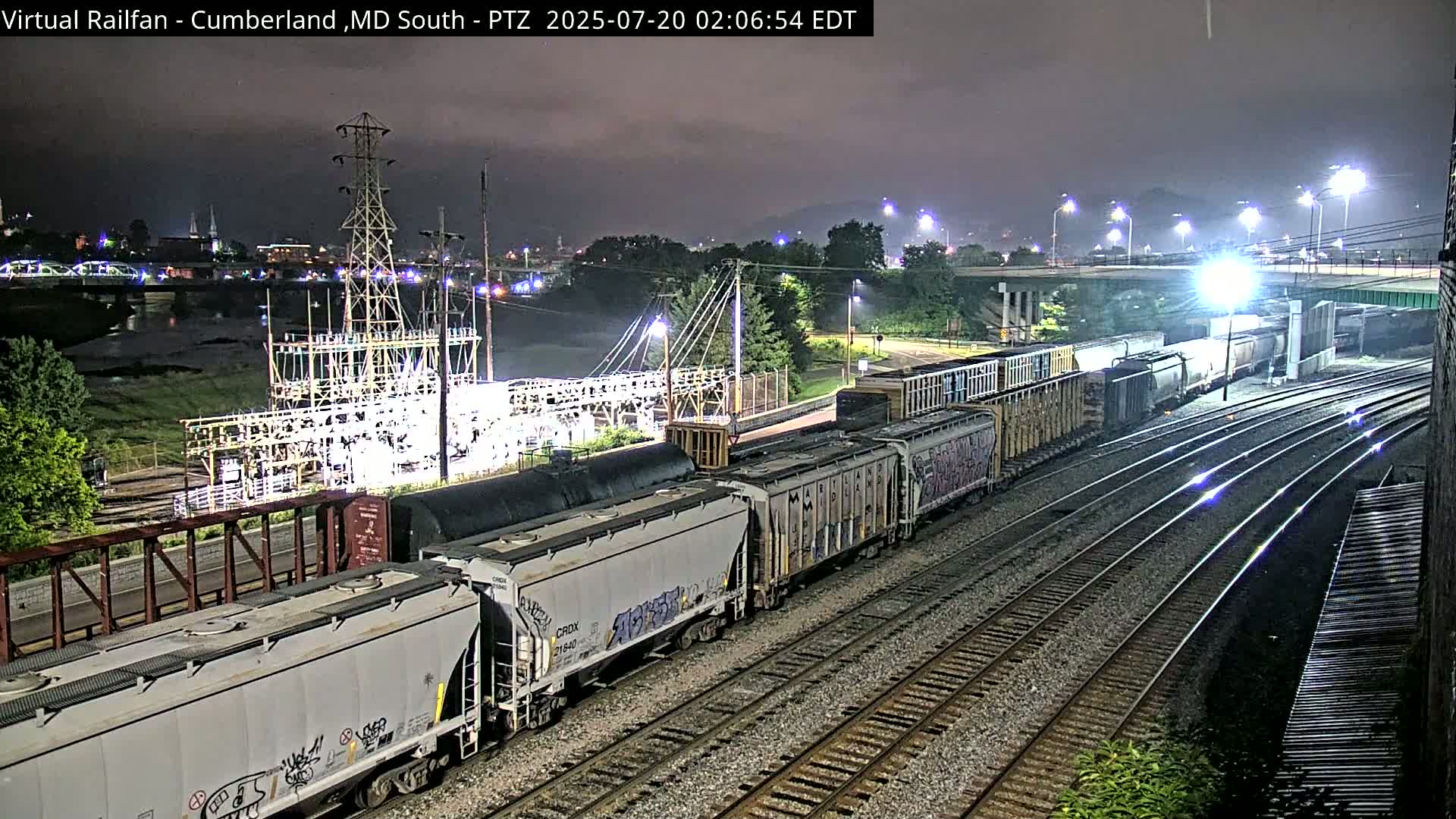 Cumberland City & , Cumberland Train Town  Live Cam - Cumberland, Allegany, Maryland, USA 
