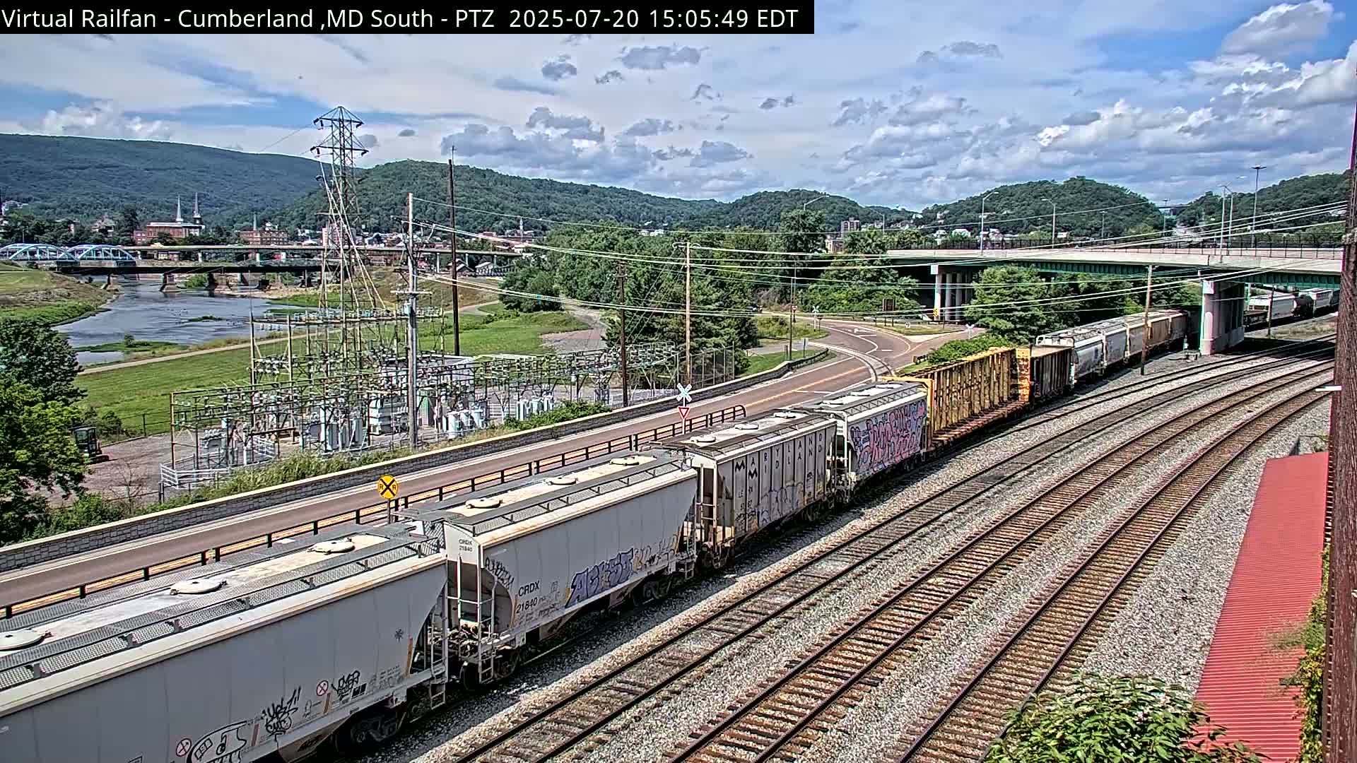 Cumberland City & , Cumberland Train Town  Live Cam - Cumberland, Allegany, Maryland, USA 