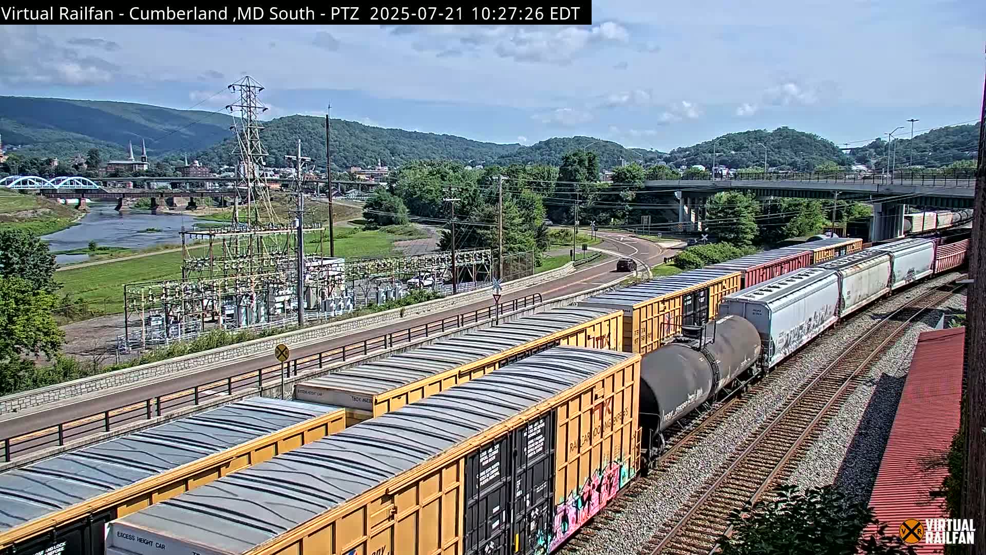 Cumberland City & , Cumberland Train Town  Live Cam - Cumberland, Allegany, Maryland, USA 