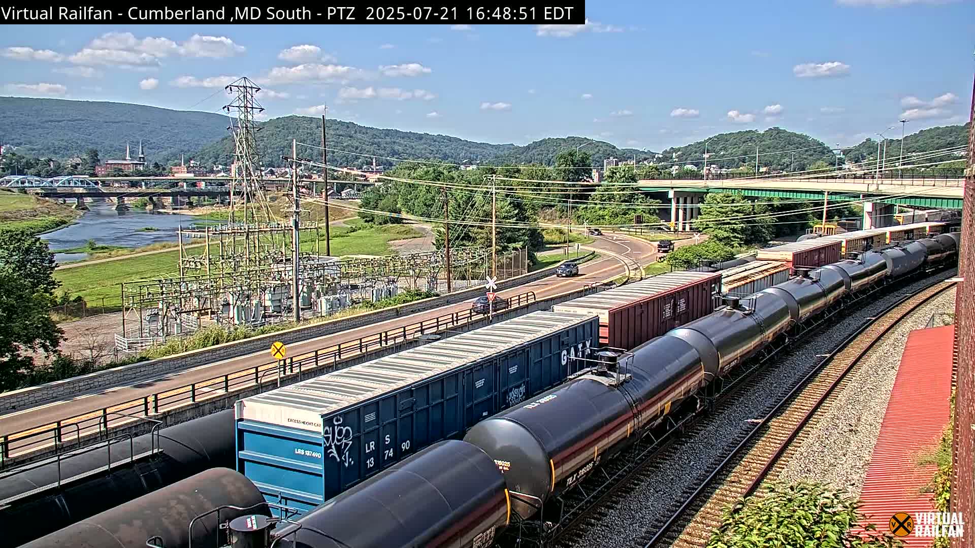 Cumberland City & , Cumberland Train Town  Live Cam - Cumberland, Allegany, Maryland, USA 