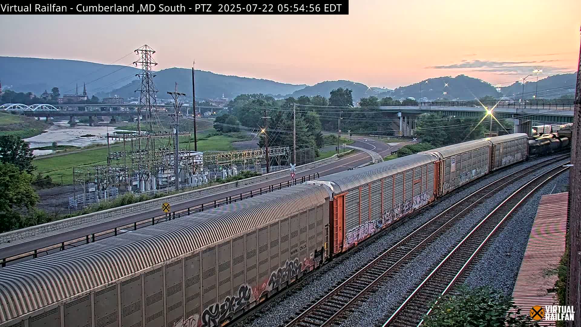 Cumberland City & , Cumberland Train Town  Live Cam - Cumberland, Allegany, Maryland, USA 