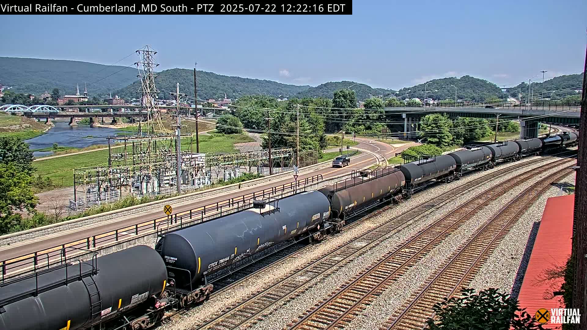 Cumberland City & , Cumberland Train Town  Live Cam - Cumberland, Allegany, Maryland, USA 