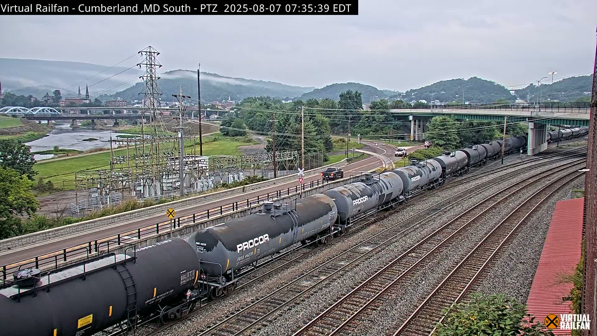 Cumberland City & , Cumberland Train Town  Live Cam - Cumberland, Allegany, Maryland, USA 
