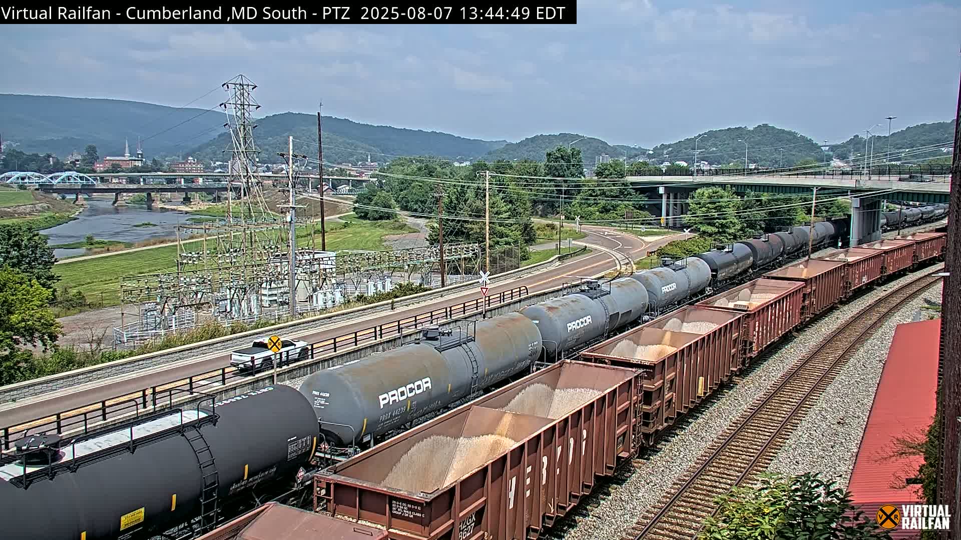 Cumberland City & , Cumberland Train Town  Live Cam - Cumberland, Allegany, Maryland, USA 